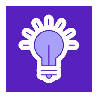 Glühbirne im Icon-Stil dargestellt