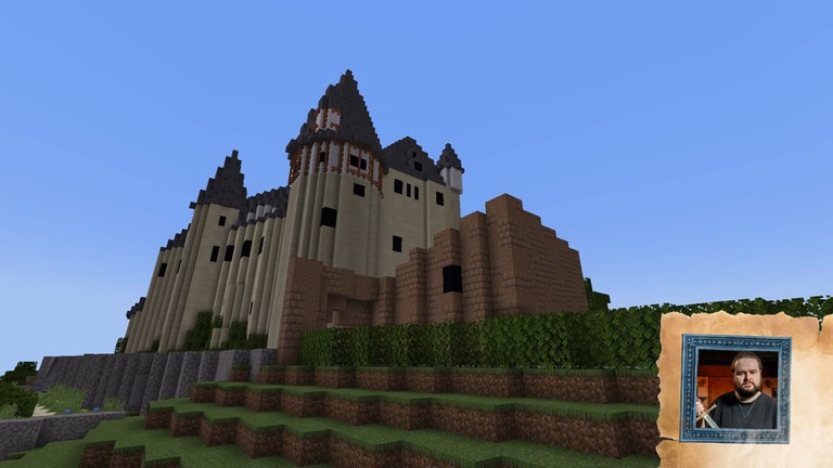 Schloss Bürresheim in der Minecraft-Version von Clym, einem der besten Minecraft-Builder Deutschlands.