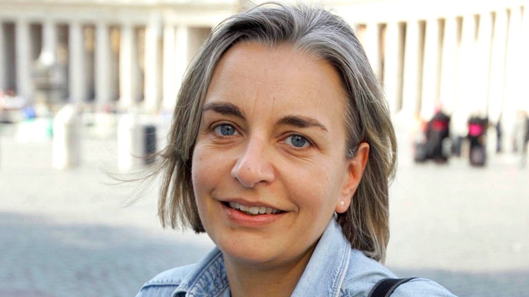 Die deutsche Fotografin Anja Niedringhaus 2005 in Rom