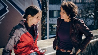 Weil Johanna Stern (Lisa Bitter) als verdeckte Ermittlerin bei einem Kurierdienst eingestiegen ist, treffen sie und Lena Odenthal (Ulrike Folkerts) sich an einem neutralen Ort. 