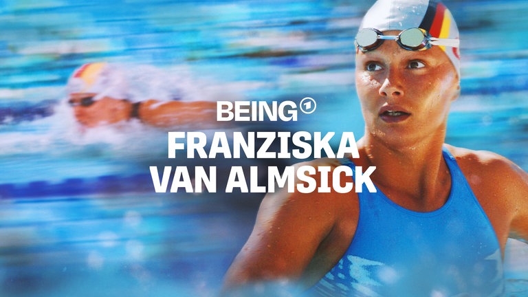 „Being Franziska van Almsick" - Keyvisual mit der Weltmeisterin, Weltrekordhalterin und Weltsportlerin