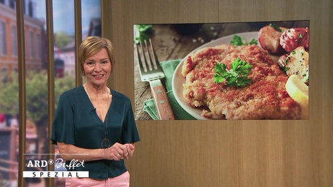 Evelin König im ARD-Buffet Studio