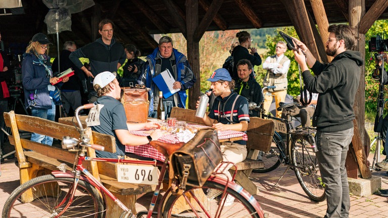 Am Set von Staffel 154 Der Fallers