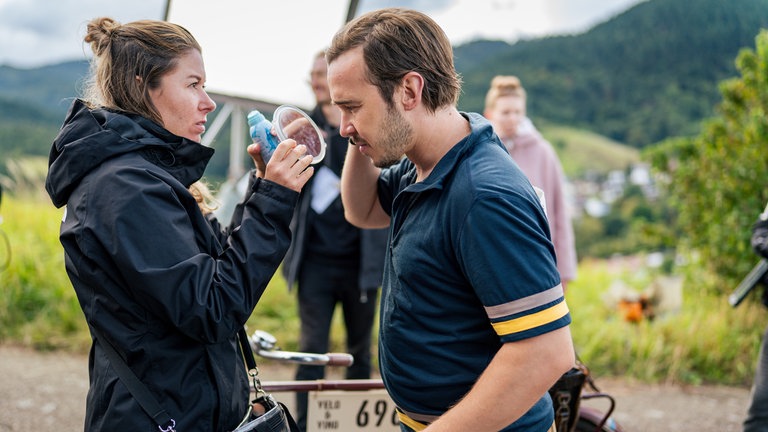 Am Set von Staffel 154 Der Fallers