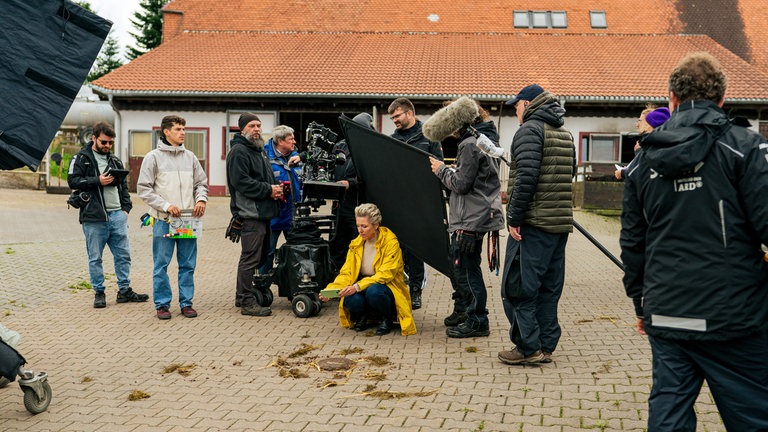Am Set von Staffel 154 Der Fallers