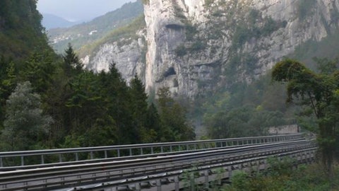 Ein Blick zurück in die Schlucht des Val Sugana