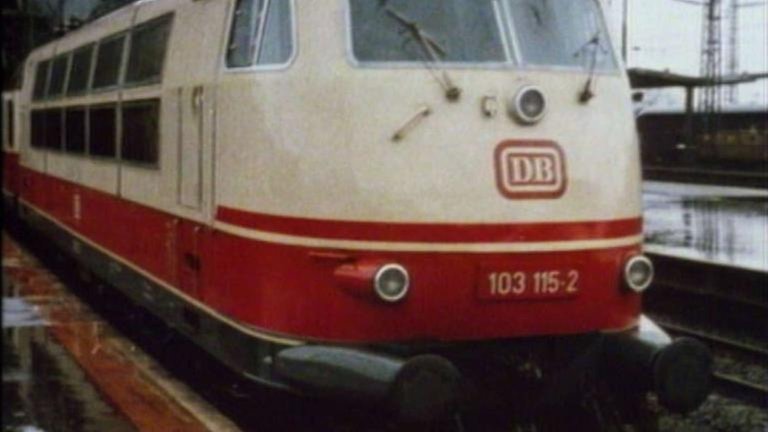 Schnellzug E-Lok BR103-die DB Paradelok