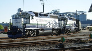 Whistler Mountaineer Zug. Auf seiner Fahrt von den Bergen hinab ans Meer nach Vancouver begegnen wir ihm zum ersten Mal.
