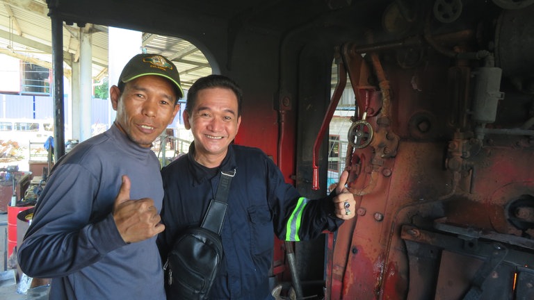 Das Dampflok-Personal der North Borneo Railway