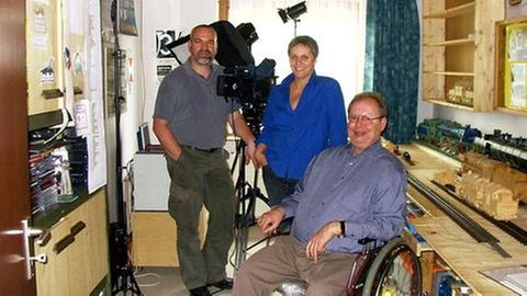 Klaus-Dieter Degenhardt mit SWR Team