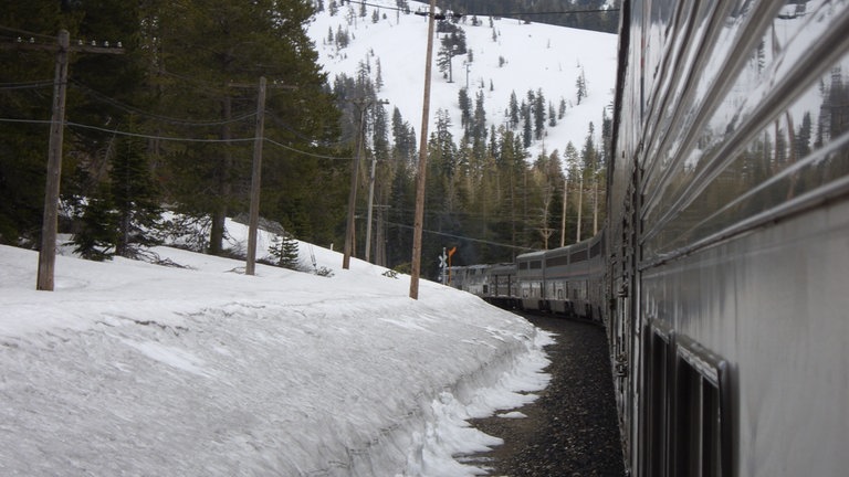 Amtrak im Schnee