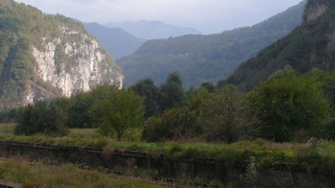 Val Sugana vom Bahnhof Primola aus gesehen
