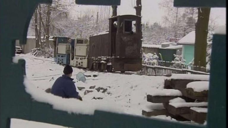 Feldbahnloks werden rangiert