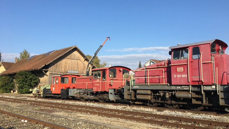 Rangierloks im Bahnhof Münsingen.