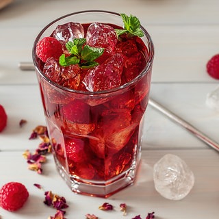 Cocktail mit Himbeeren