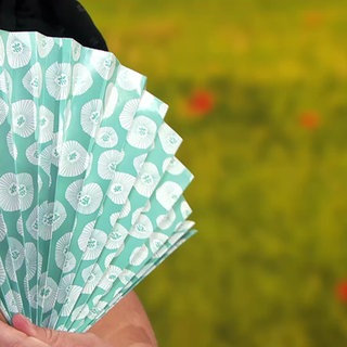 Bunter Fächer aus Papier
