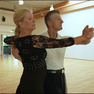Regina und Michael Groß aus Abstatt im Tanzstudio.