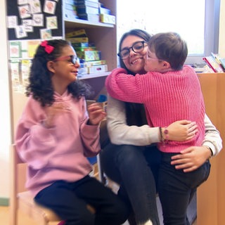 Kinder in der Klosterbergschule in Schwäbisch Gmünd
