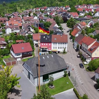 Riesen-Flagge für Deutschland in Schorndorf