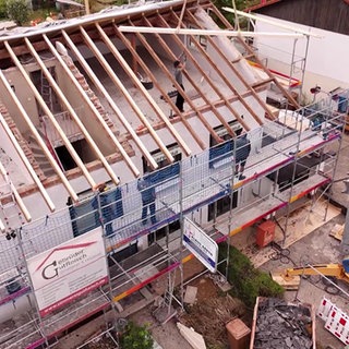 Eine Baustelle von oben