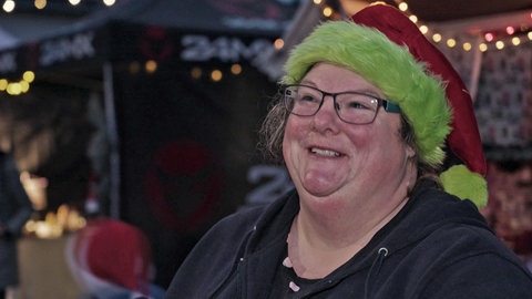 Stefanie Mathenia hat den Weihnachstmarkt der Nachbarschaft in Frei-Weinheim ins Leben gerufen