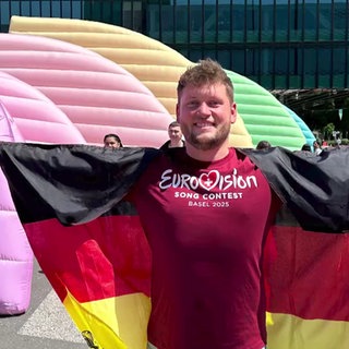 Gast und ESC-Fan Lukasz Pietzarek