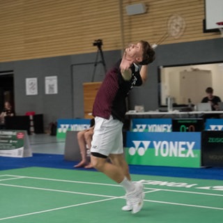 Badminton-Spieler auf dem Feld