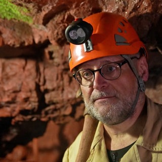 Bergbau-Ingenieur Christian Wild im Schmittenstollen