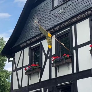 Fachwerkhaus mit Socke