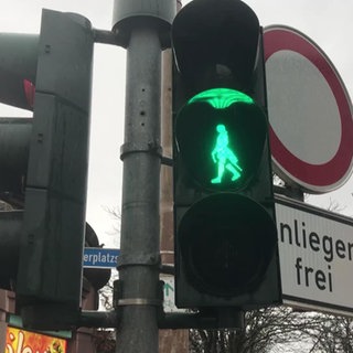 Ampelmännchen in Mainz