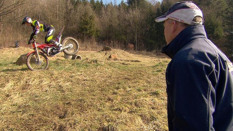 Georg Hippel mit seinem Sohn Timmy in Waldgrehweiler