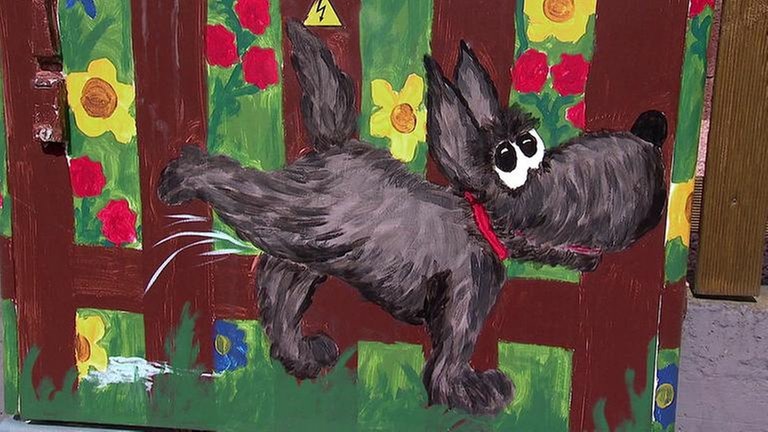 Terrier Rudi als Kunstwerk