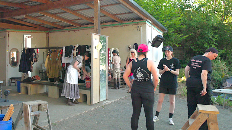 Backstage-Bereich der Freilichtbühne