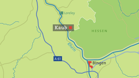Karte von Kaub