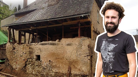 Jan Pauly kauft in Zell an der Mosel ein altes Fachwerkhaus für 7.000 Euro und verwandelte es in 20.000 Arbeitsstunden in ein Traumhaus.