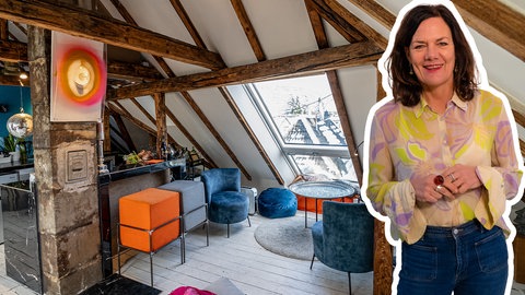 Martine hat ihre kleine Dachwohnung mit kreativen Ideen und viel Licht eingerichtet.