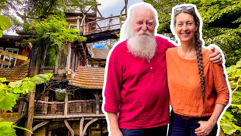 Jürgen und Doreen haben sich in Sachsen ihren außergewöhnlichen Wohntraum vom Baumhaus erfüllt.