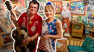 Jonny Winters und Irma Stanton haben ihr Leben und ihr Zuhause in Kircheib Elvis Presley gewidmet.