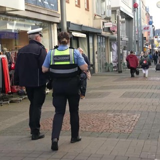 Polizeistreife in der Innenstadt
