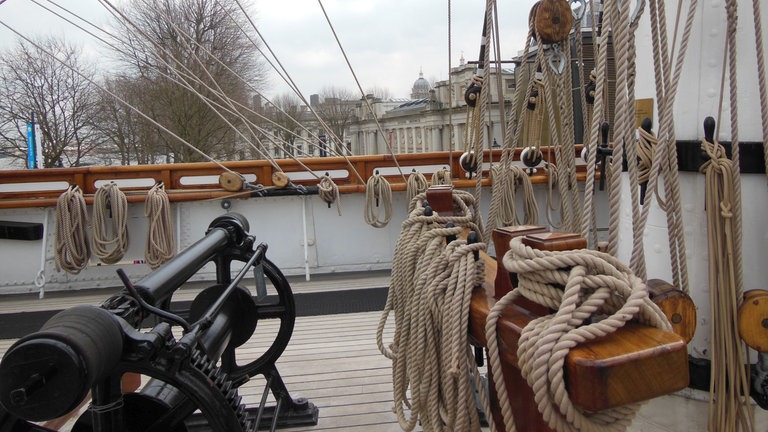 An Deck der Cutty Sark in GreenwichLondon.